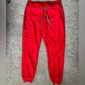 Pop red Figs Zamora jogger scrub pants